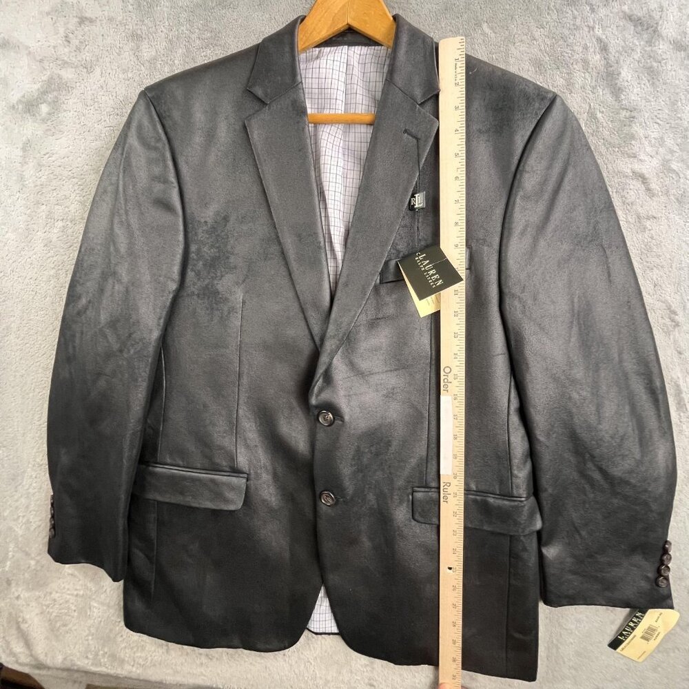 Lauren Ralph Lauren Blazer Mens 42R Black Two Button Sport Coat Jacket New Tags - Picture 7 of 14